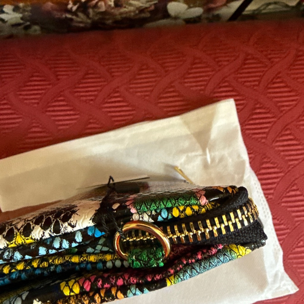 Brentano Multi-color Python Blue Crossbody/Clutch… - image 5